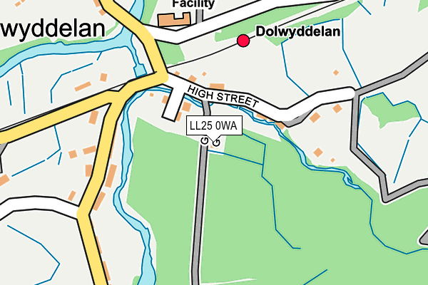 LL25 0WA map - OS OpenMap – Local (Ordnance Survey) LL25 0WA map - OS OpenMap – Local (Ordnance Survey)