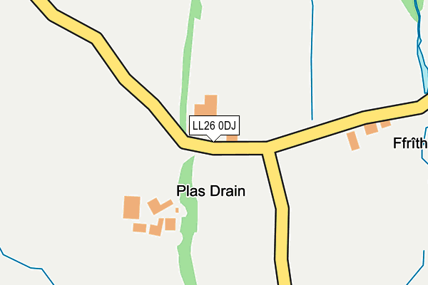 LL26 0DJ map - OS OpenMap – Local (Ordnance Survey) LL26 0DJ map - OS OpenMap – Local (Ordnance Survey)