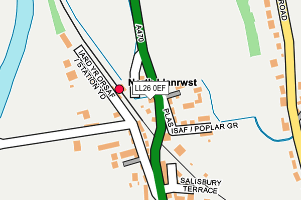 LL26 0EF map - OS OpenMap – Local (Ordnance Survey) LL26 0EF map - OS OpenMap – Local (Ordnance Survey)
