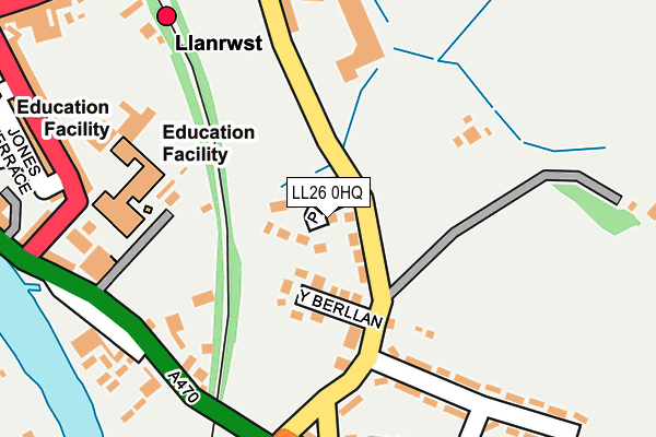 LL26 0HQ map - OS OpenMap – Local (Ordnance Survey) LL26 0HQ map - OS OpenMap – Local (Ordnance Survey)