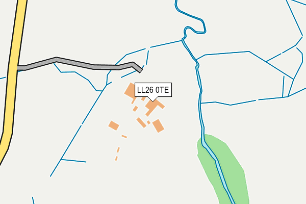 LL26 0TE map - OS OpenMap – Local (Ordnance Survey) LL26 0TE map - OS OpenMap – Local (Ordnance Survey)