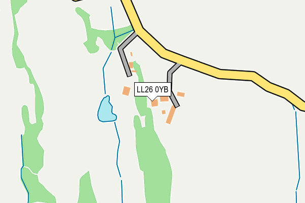 LL26 0YB map - OS OpenMap – Local (Ordnance Survey) LL26 0YB map - OS OpenMap – Local (Ordnance Survey)