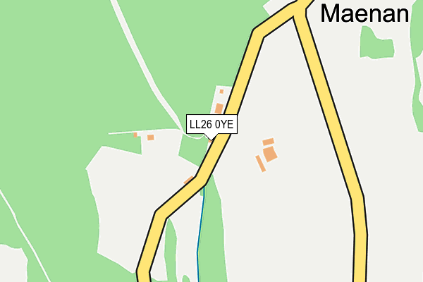 LL26 0YE map - OS OpenMap – Local (Ordnance Survey) LL26 0YE map - OS OpenMap – Local (Ordnance Survey)