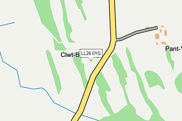 LL26 0YG map - OS OpenMap – Local (Ordnance Survey)