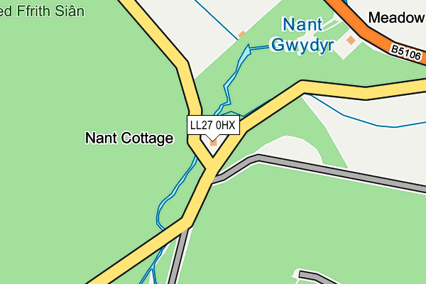 LL27 0HX map - OS OpenMap – Local (Ordnance Survey) LL27 0HX map - OS OpenMap – Local (Ordnance Survey)