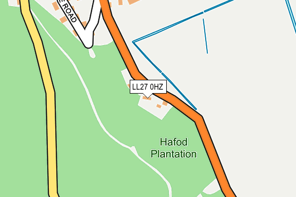 LL27 0HZ map - OS OpenMap – Local (Ordnance Survey) LL27 0HZ map - OS OpenMap – Local (Ordnance Survey)