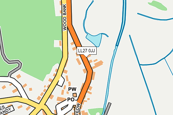 LL27 0JJ map - OS OpenMap – Local (Ordnance Survey) LL27 0JJ map - OS OpenMap – Local (Ordnance Survey)