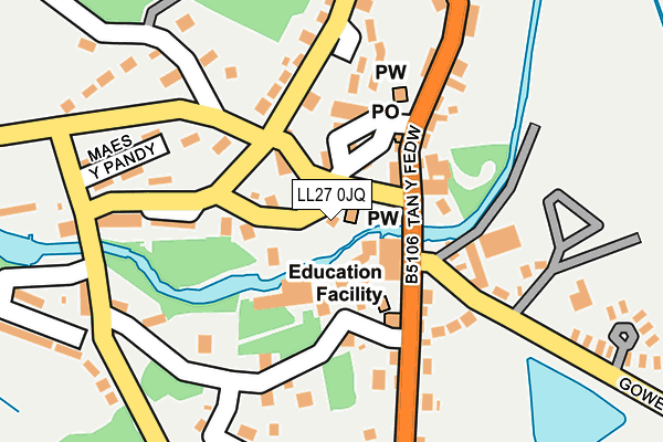 LL27 0JQ map - OS OpenMap – Local (Ordnance Survey) LL27 0JQ map - OS OpenMap – Local (Ordnance Survey)