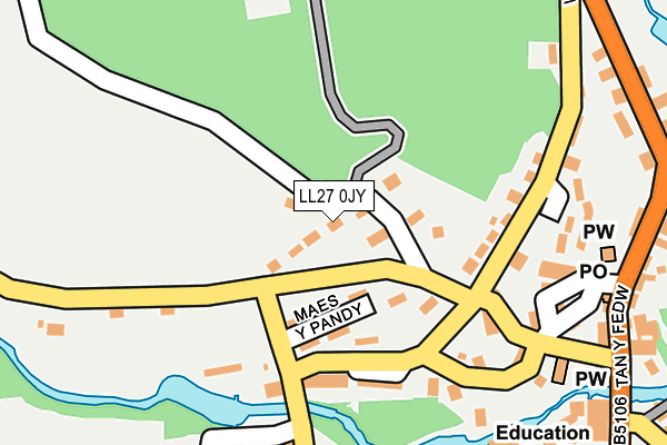 LL27 0JY map - OS OpenMap – Local (Ordnance Survey) LL27 0JY map - OS OpenMap – Local (Ordnance Survey)