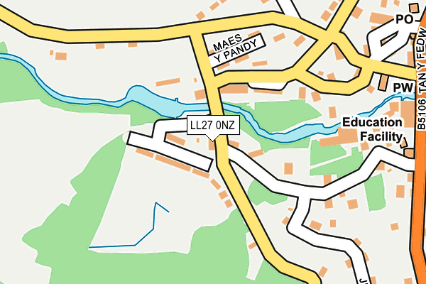 LL27 0NZ map - OS OpenMap – Local (Ordnance Survey) LL27 0NZ map - OS OpenMap – Local (Ordnance Survey)