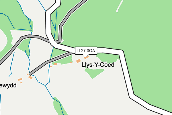 LL27 0QA map - OS OpenMap – Local (Ordnance Survey) LL27 0QA map - OS OpenMap – Local (Ordnance Survey)