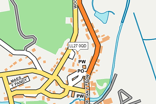 LL27 0QD map - OS OpenMap – Local (Ordnance Survey) LL27 0QD map - OS OpenMap – Local (Ordnance Survey)