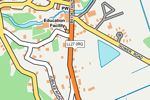 LL27 0RQ map - OS OpenMap – Local (Ordnance Survey) LL27 0RQ map - OS OpenMap – Local (Ordnance Survey)