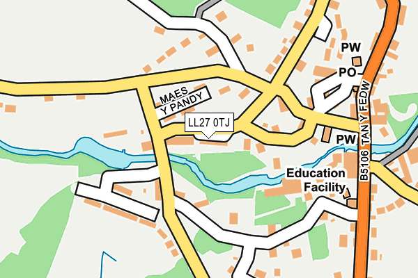 LL27 0TJ map - OS OpenMap – Local (Ordnance Survey) LL27 0TJ map - OS OpenMap – Local (Ordnance Survey)