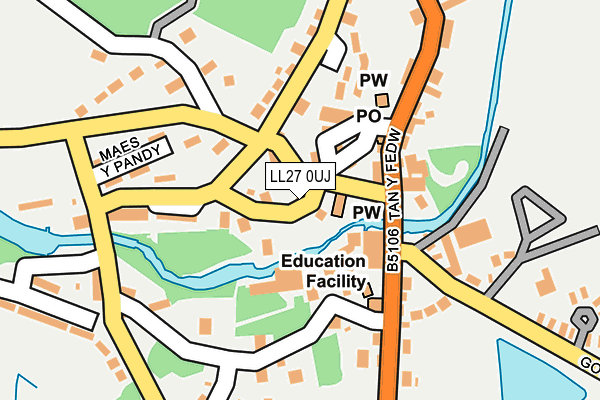 LL27 0UJ map - OS OpenMap – Local (Ordnance Survey) LL27 0UJ map - OS OpenMap – Local (Ordnance Survey)