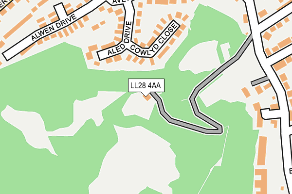 LL28 4AA map - OS OpenMap – Local (Ordnance Survey) LL28 4AA map - OS OpenMap – Local (Ordnance Survey)