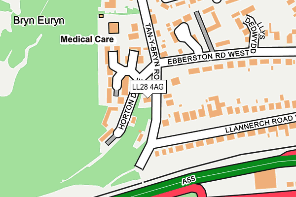 LL28 4AG map - OS OpenMap – Local (Ordnance Survey) LL28 4AG map - OS OpenMap – Local (Ordnance Survey)