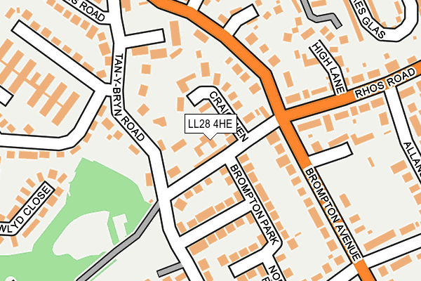 LL28 4HE map - OS OpenMap – Local (Ordnance Survey) LL28 4HE map - OS OpenMap – Local (Ordnance Survey)