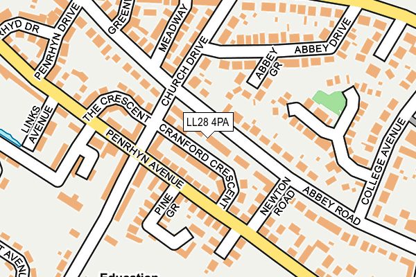 LL28 4PA map - OS OpenMap – Local (Ordnance Survey) LL28 4PA map - OS OpenMap – Local (Ordnance Survey)