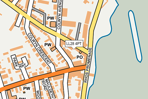 LL28 4PT map - OS OpenMap – Local (Ordnance Survey) LL28 4PT map - OS OpenMap – Local (Ordnance Survey)