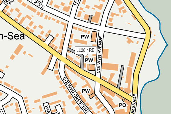 LL28 4RE map - OS OpenMap – Local (Ordnance Survey) LL28 4RE map - OS OpenMap – Local (Ordnance Survey)