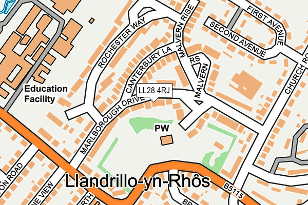 LL28 4RJ map - OS OpenMap – Local (Ordnance Survey) LL28 4RJ map - OS OpenMap – Local (Ordnance Survey)