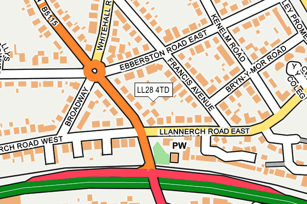 LL28 4TD map - OS OpenMap – Local (Ordnance Survey) LL28 4TD map - OS OpenMap – Local (Ordnance Survey)