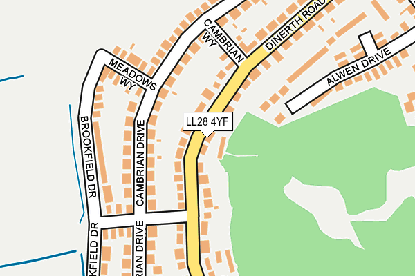 LL28 4YF map - OS OpenMap – Local (Ordnance Survey) LL28 4YF map - OS OpenMap – Local (Ordnance Survey)