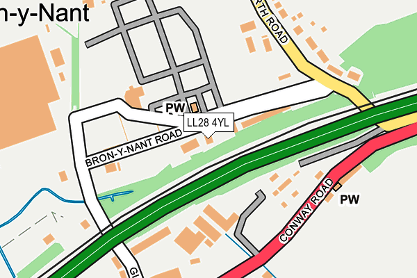 LL28 4YL map - OS OpenMap – Local (Ordnance Survey) LL28 4YL map - OS OpenMap – Local (Ordnance Survey)