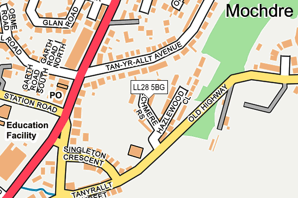 LL28 5BG map - OS OpenMap – Local (Ordnance Survey) LL28 5BG map - OS OpenMap – Local (Ordnance Survey)