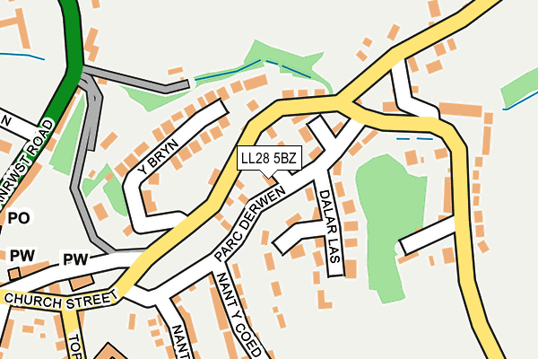 LL28 5BZ map - OS OpenMap – Local (Ordnance Survey) LL28 5BZ map - OS OpenMap – Local (Ordnance Survey)