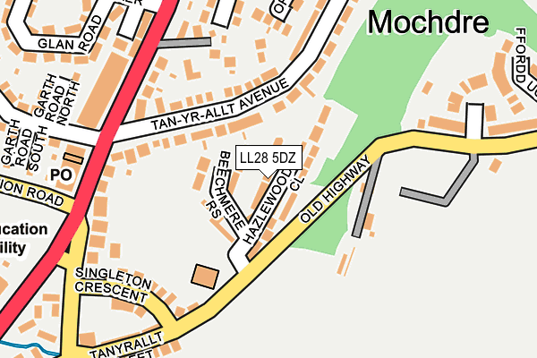 LL28 5DZ map - OS OpenMap – Local (Ordnance Survey) LL28 5DZ map - OS OpenMap – Local (Ordnance Survey)