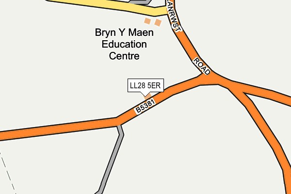LL28 5ER map - OS OpenMap – Local (Ordnance Survey) LL28 5ER map - OS OpenMap – Local (Ordnance Survey)