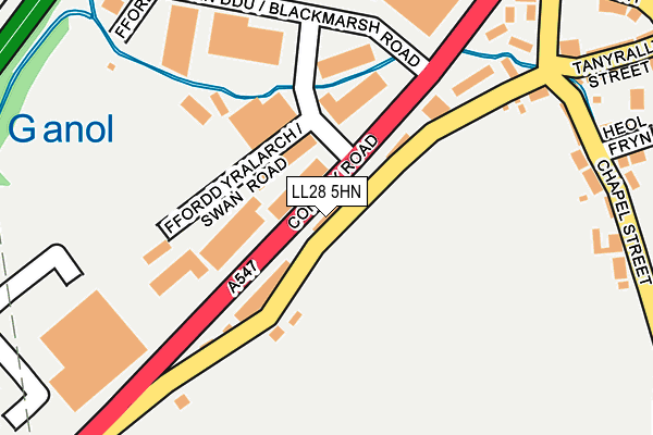 LL28 5HN map - OS OpenMap – Local (Ordnance Survey) LL28 5HN map - OS OpenMap – Local (Ordnance Survey)