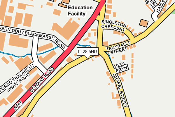 LL28 5HU map - OS OpenMap – Local (Ordnance Survey) LL28 5HU map - OS OpenMap – Local (Ordnance Survey)