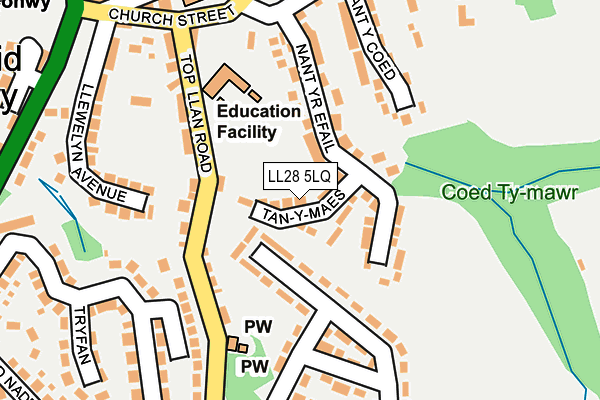 LL28 5LQ map - OS OpenMap – Local (Ordnance Survey)