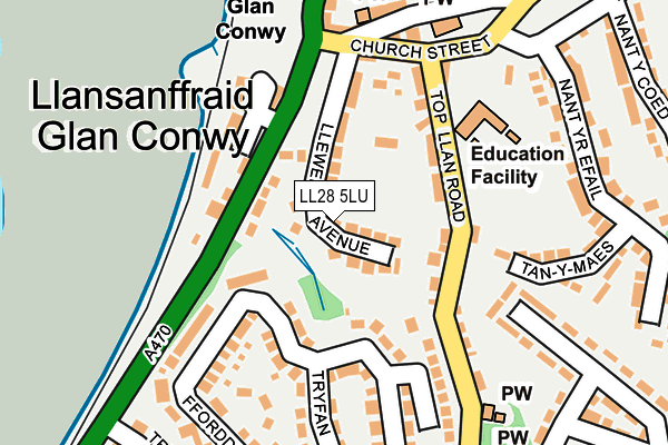 LL28 5LU map - OS OpenMap – Local (Ordnance Survey)