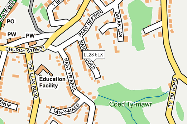 LL28 5LX map - OS OpenMap – Local (Ordnance Survey)