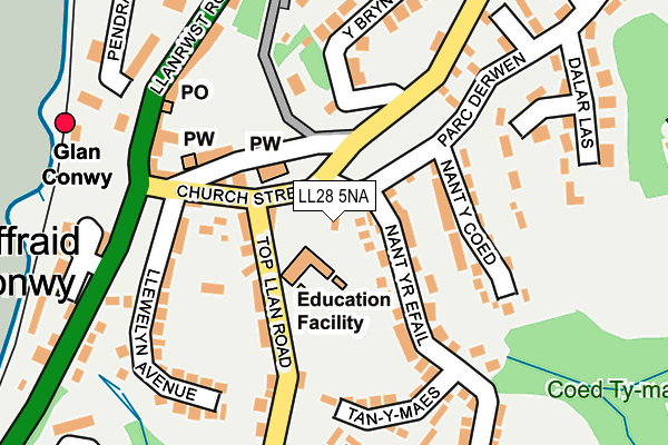 LL28 5NA map - OS OpenMap – Local (Ordnance Survey) LL28 5NA map - OS OpenMap – Local (Ordnance Survey)