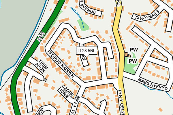 LL28 5NL map - OS OpenMap – Local (Ordnance Survey) LL28 5NL map - OS OpenMap – Local (Ordnance Survey)