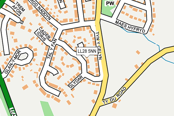 LL28 5NN map - OS OpenMap – Local (Ordnance Survey) LL28 5NN map - OS OpenMap – Local (Ordnance Survey)