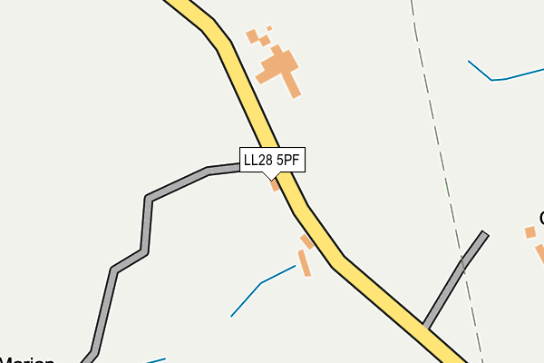 LL28 5PF map - OS OpenMap – Local (Ordnance Survey) LL28 5PF map - OS OpenMap – Local (Ordnance Survey)