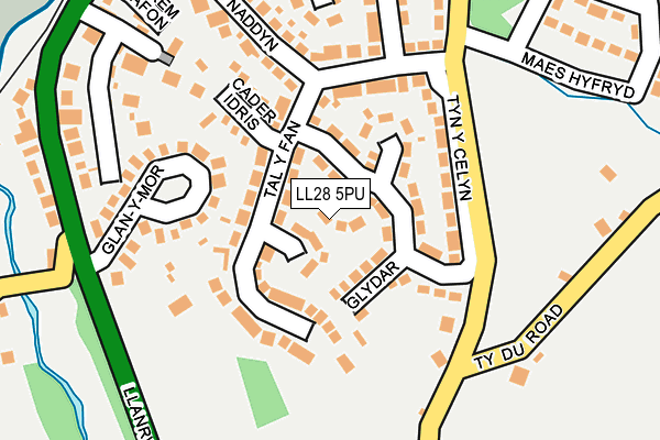 LL28 5PU map - OS OpenMap – Local (Ordnance Survey) LL28 5PU map - OS OpenMap – Local (Ordnance Survey)