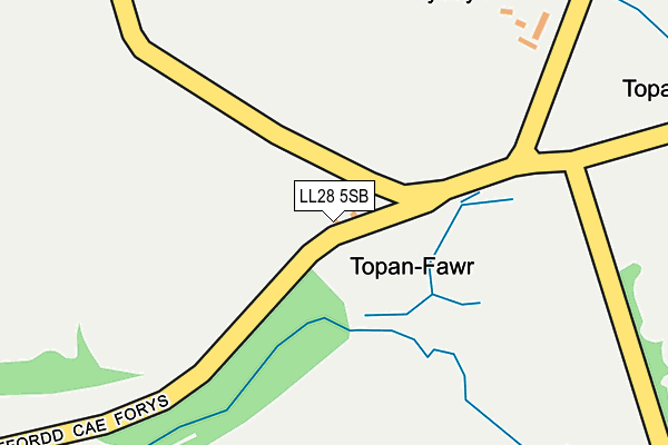 LL28 5SB map - OS OpenMap – Local (Ordnance Survey)