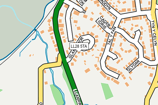 LL28 5TA map - OS OpenMap – Local (Ordnance Survey) LL28 5TA map - OS OpenMap – Local (Ordnance Survey)