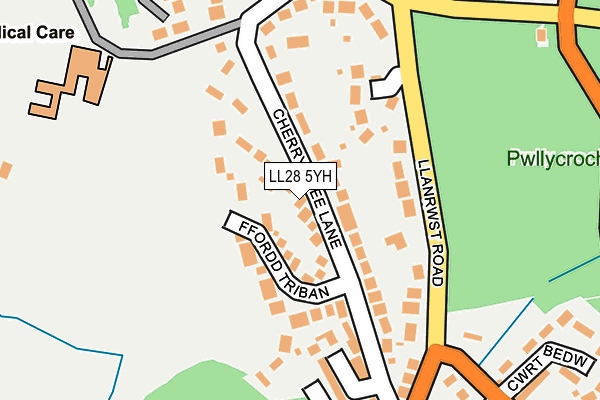 LL28 5YH map - OS OpenMap – Local (Ordnance Survey) LL28 5YH map - OS OpenMap – Local (Ordnance Survey)