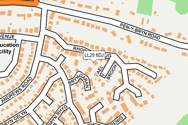 LL29 6DJ map - OS OpenMap – Local (Ordnance Survey) LL29 6DJ map - OS OpenMap – Local (Ordnance Survey)