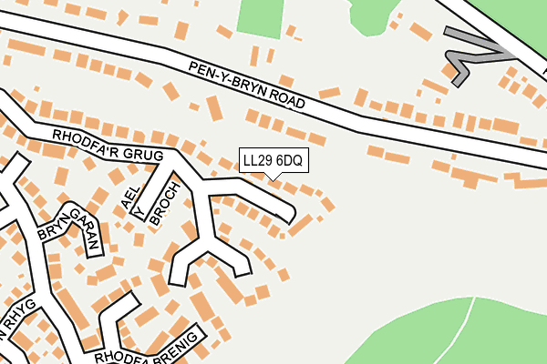 LL29 6DQ map - OS OpenMap – Local (Ordnance Survey) LL29 6DQ map - OS OpenMap – Local (Ordnance Survey)