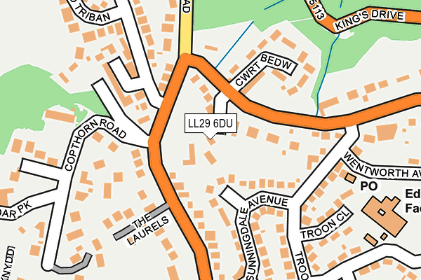 LL29 6DU map - OS OpenMap – Local (Ordnance Survey) LL29 6DU map - OS OpenMap – Local (Ordnance Survey)