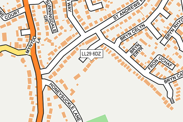 LL29 6DZ map - OS OpenMap – Local (Ordnance Survey) LL29 6DZ map - OS OpenMap – Local (Ordnance Survey)